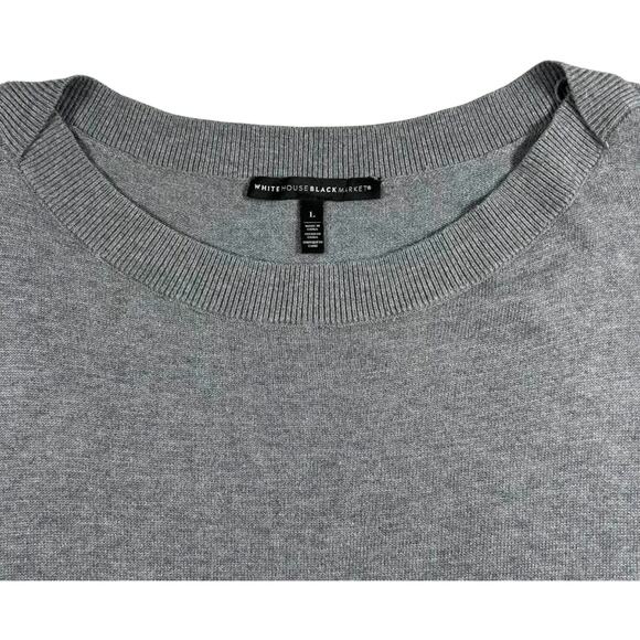 White House Black Market Women's boatneck sweater gray Size: Large - Picture 3 of 7
